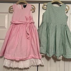 Ralph Lauren Girls Seersucker Dresses- size 4